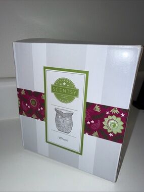 Scentsy Whoot Wax Warmer with Pink and Green Floral Band
